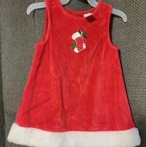 Red Embellished Ruffled Knee-Length Sundress